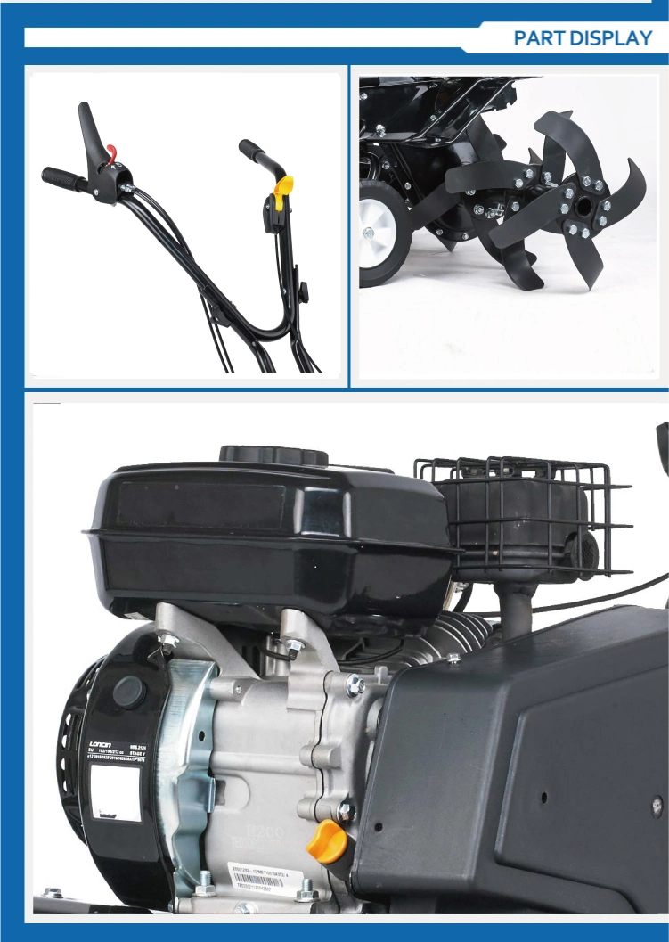 New-Style Rotary 6.5HP Mini 213cc Power Tiller Cultivatorsc