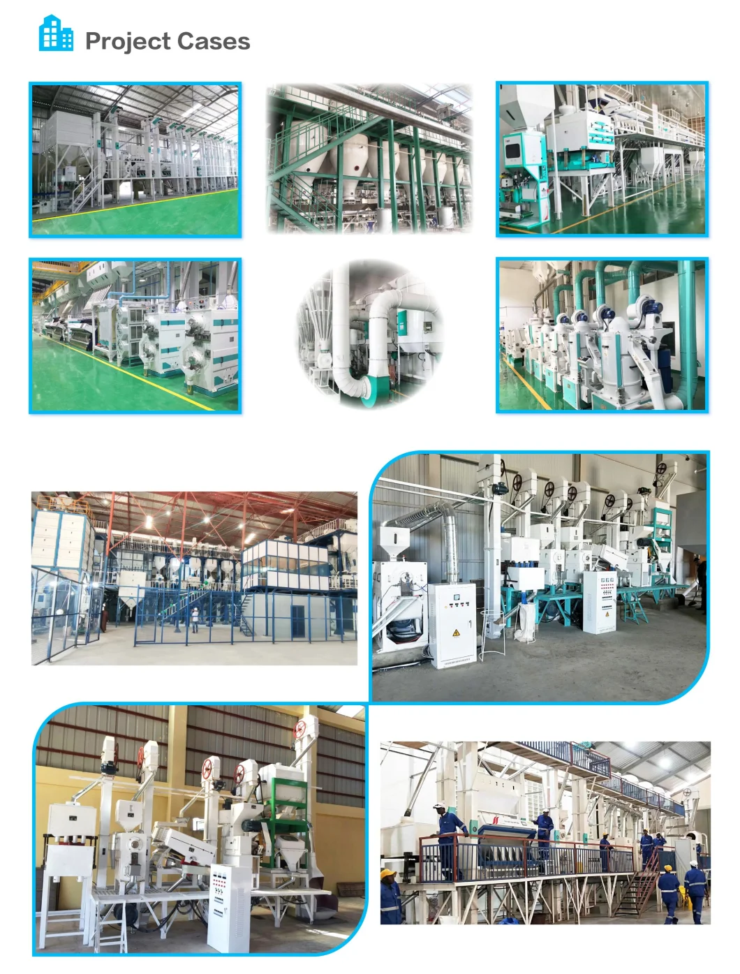 Model 30~40 Integrated Rice Mill Unit Polishing Machine Press Machine Complete Set Rice Milling
